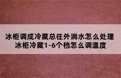 冰柜调成冷藏总往外淌水怎么处理 冰柜冷藏1-6个档怎么调温度